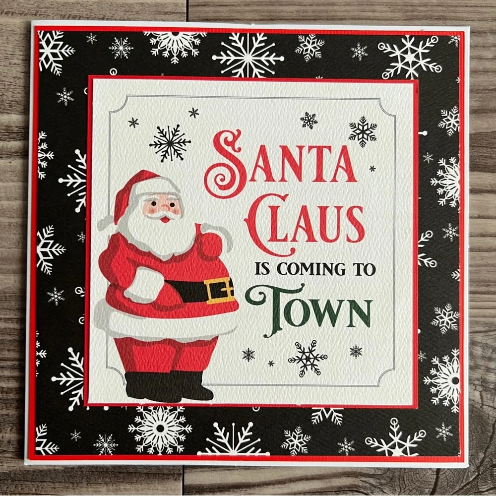 Handmade Christmas Holiday Greeting Cards Set of 12 5.5”x5.5” With Envelopes
